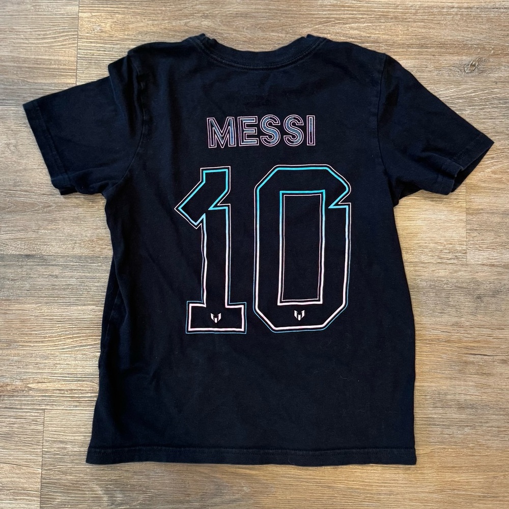 adidas Kids Black inter Miami Messi Graphic Tee small